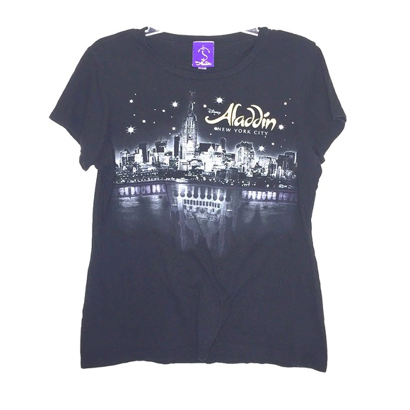 Disney Tops - Disney Aladdin The Musical Broadway New York Shirt